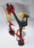 Custom Anime Action Figure – High Kick Pose w/ Translucent Flame Effect, 6–7” Display Piece