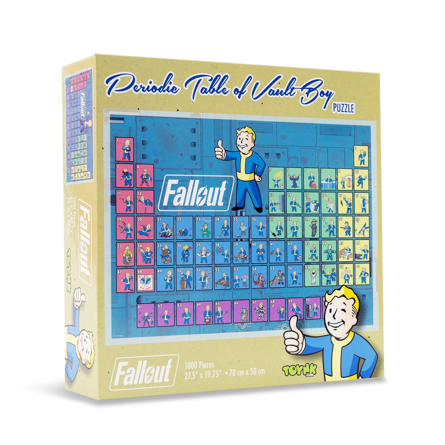 Fallout Periodic Table of Vault Boy Puzzle – 1000 Piece Gaming Jigsaw by Toynk (Collector Display)