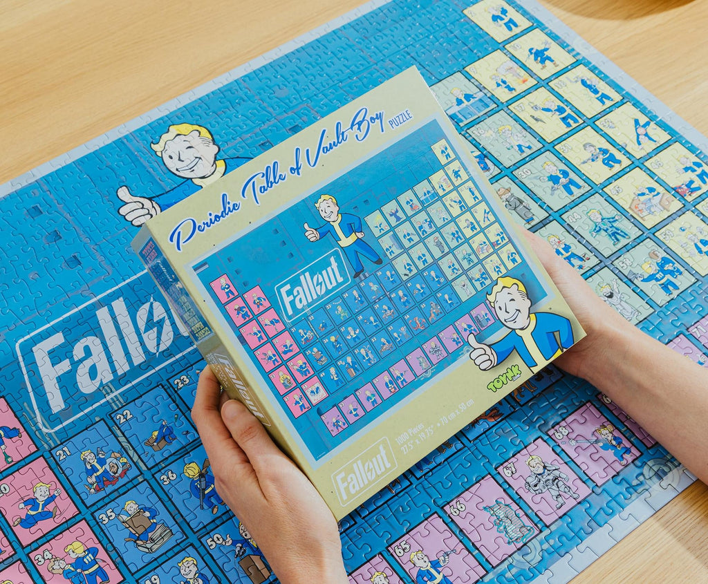 Fallout Periodic Table of Vault Boy Puzzle – 1000 Piece Gaming Jigsaw by Toynk (Collector Display)