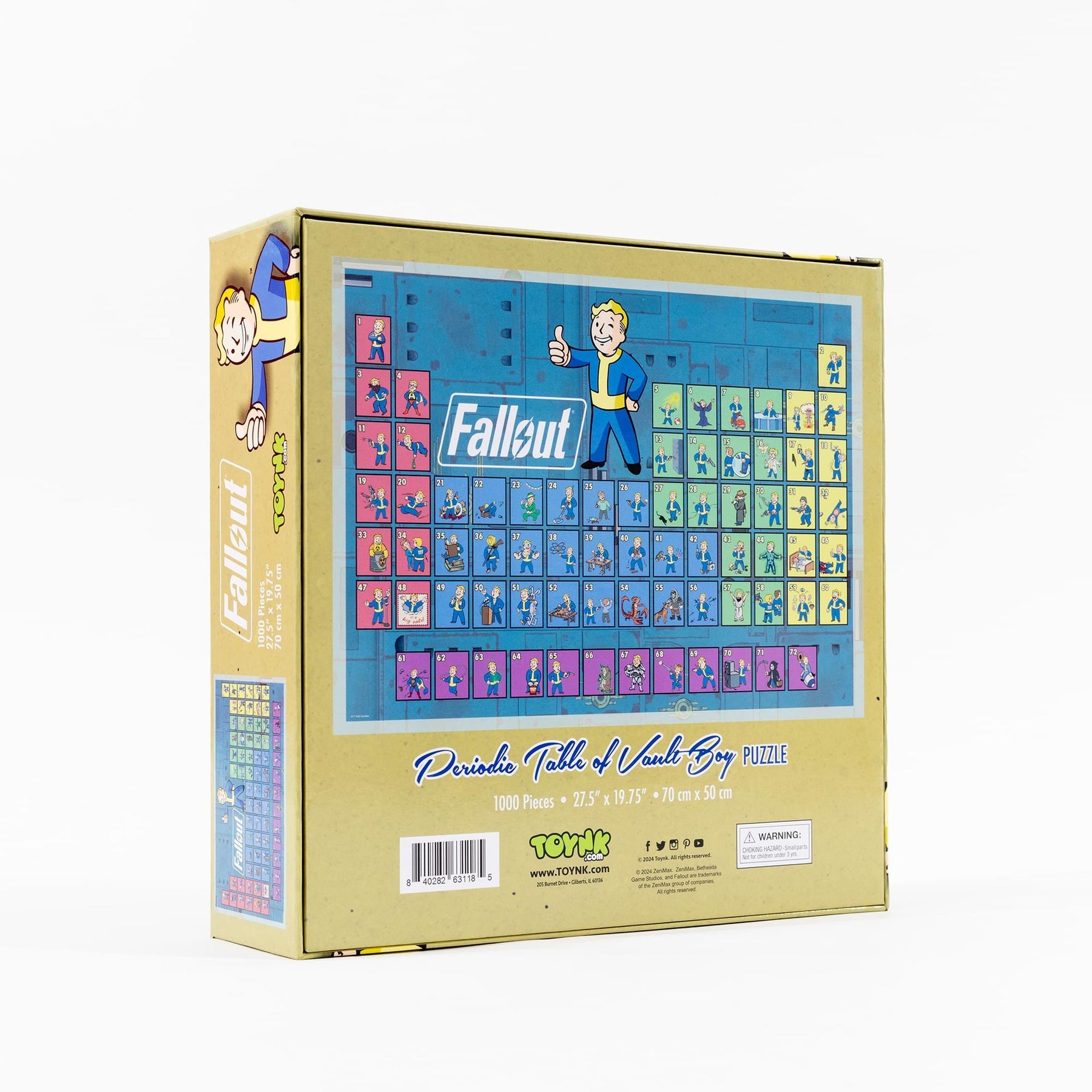 Fallout Periodic Table of Vault Boy Puzzle – 1000 Piece Gaming Jigsaw by Toynk (Collector Display)