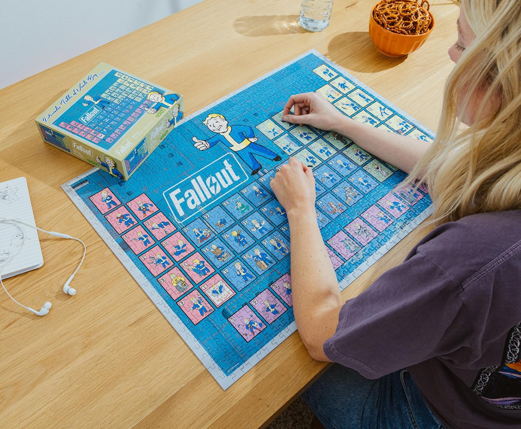 Fallout Periodic Table of Vault Boy Puzzle – 1000 Piece Gaming Jigsaw by Toynk (Collector Display)