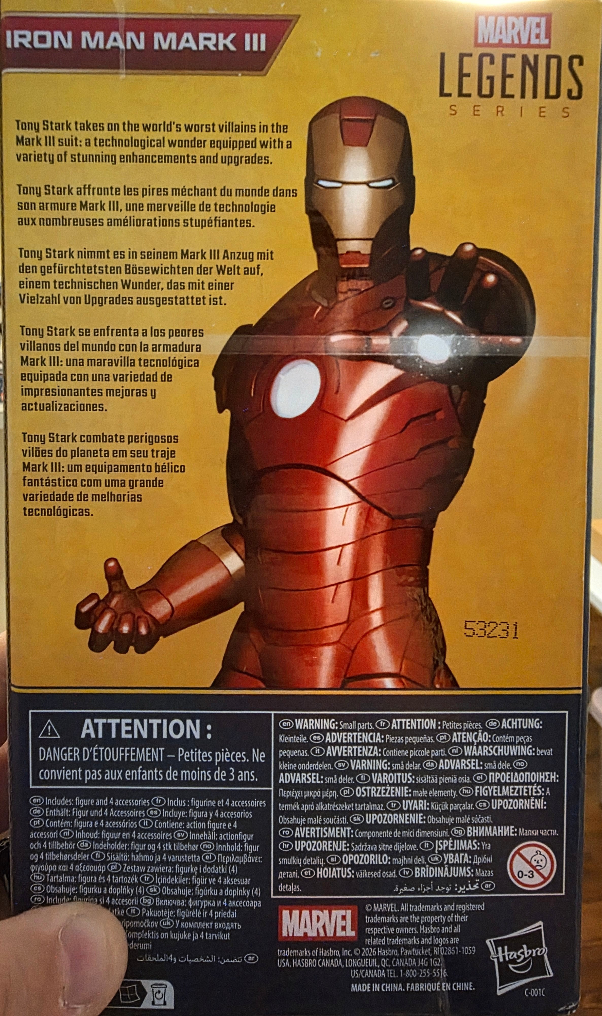 Marvel Legends Series Iron Man Mark III Action Figure