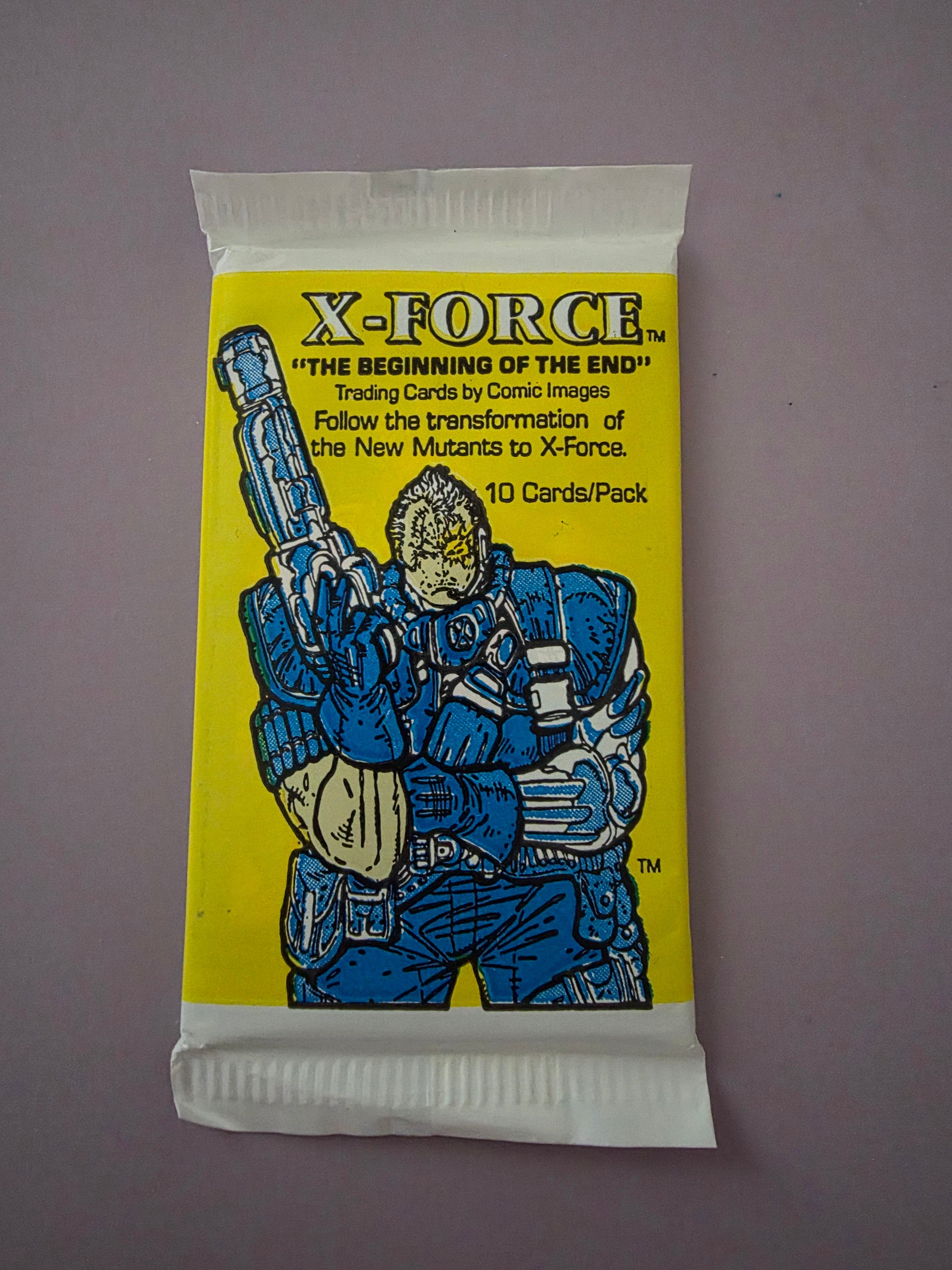 1991 Comic Images Marvel X-Force The Beginning of the End Booster Pack Sealed 10 Card