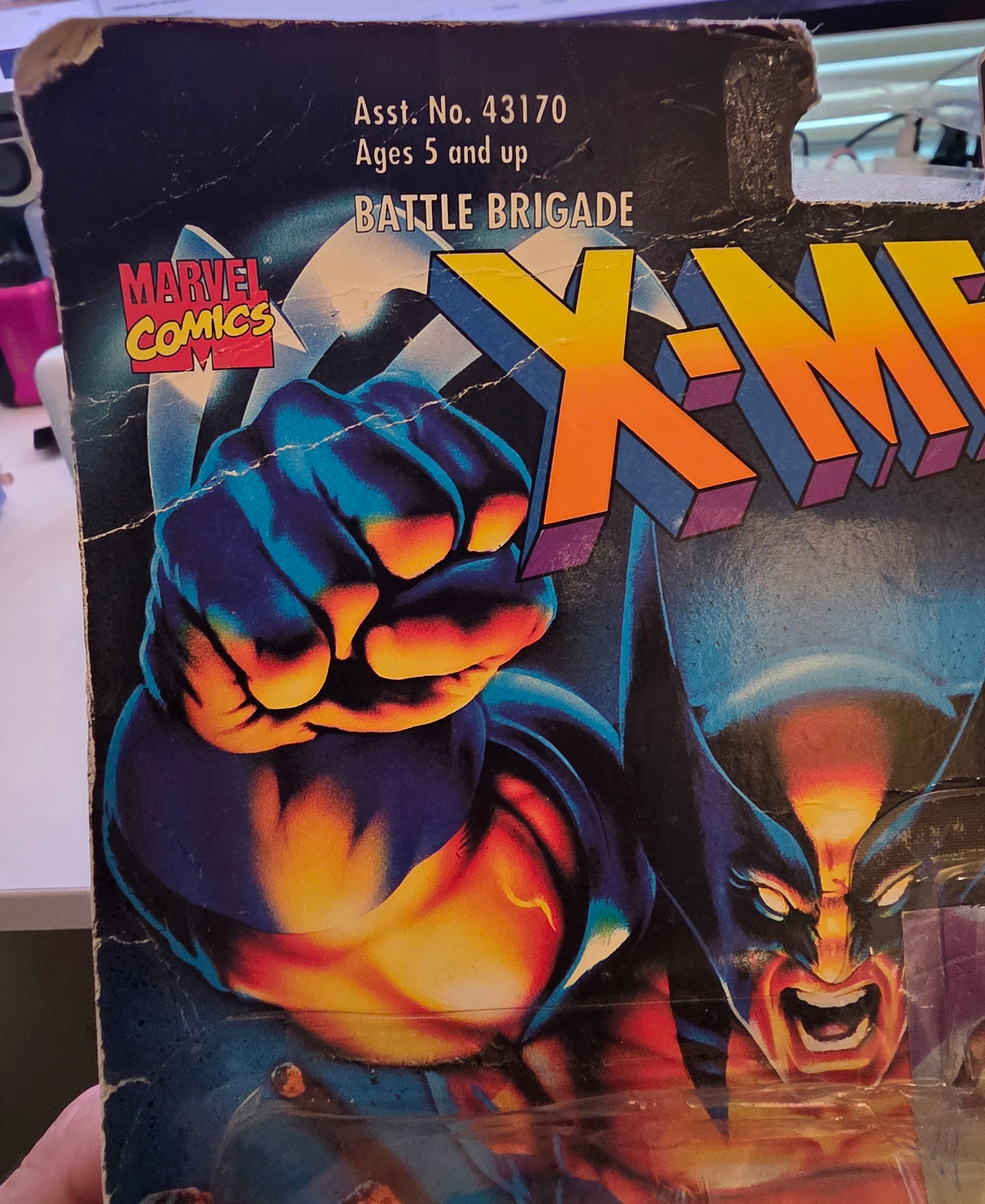 Vintage X-Men toy packaging with Marvel Comics logo