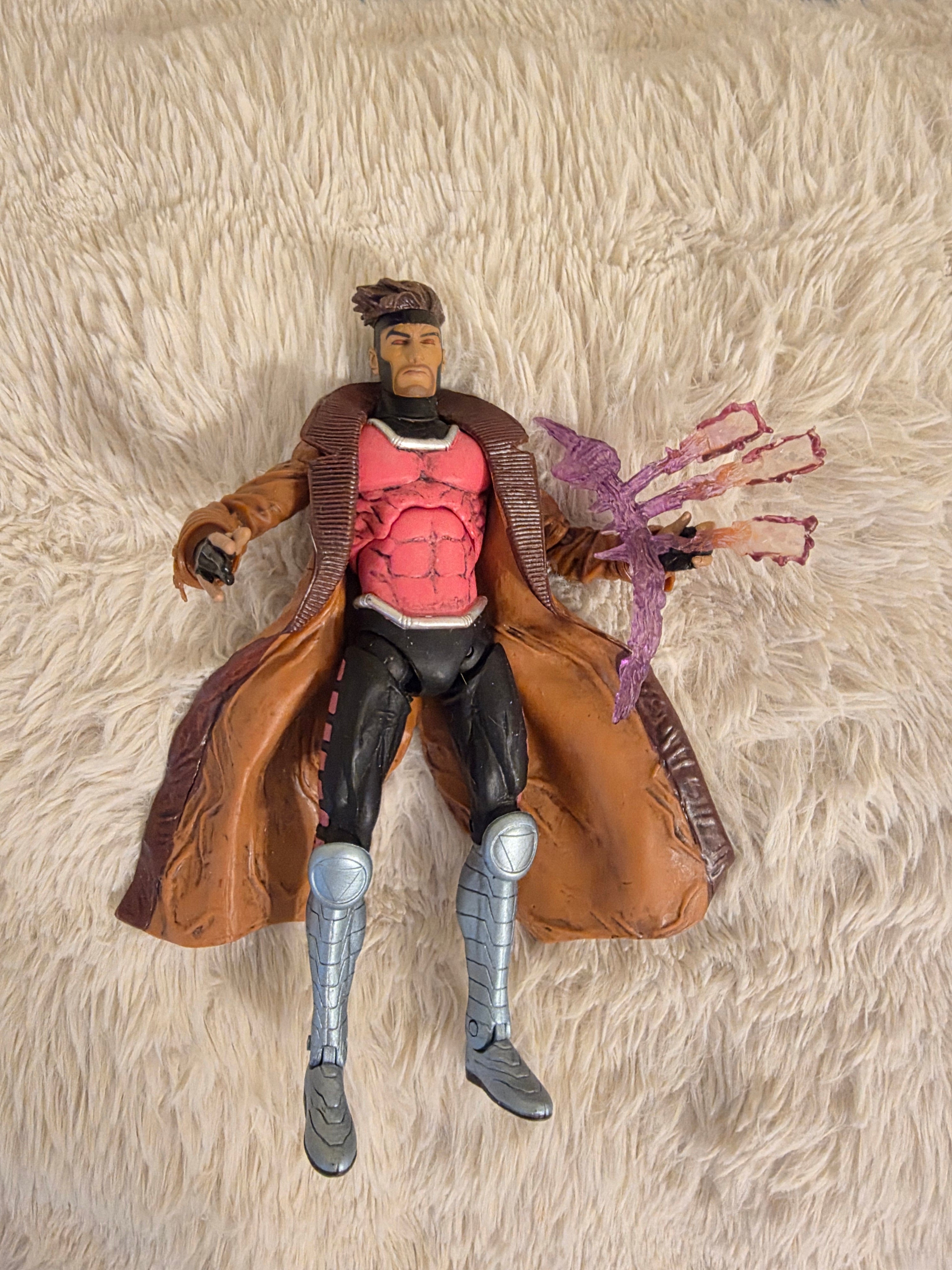Diamond Select Gambit Action Figure w/ Trench Coat & Energy Effect – X-Men Marvel Loose Complete