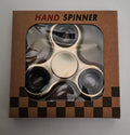 Metallic Gold Tri-Finger Fidget Hand Spinner Toy - Brand New in Box
