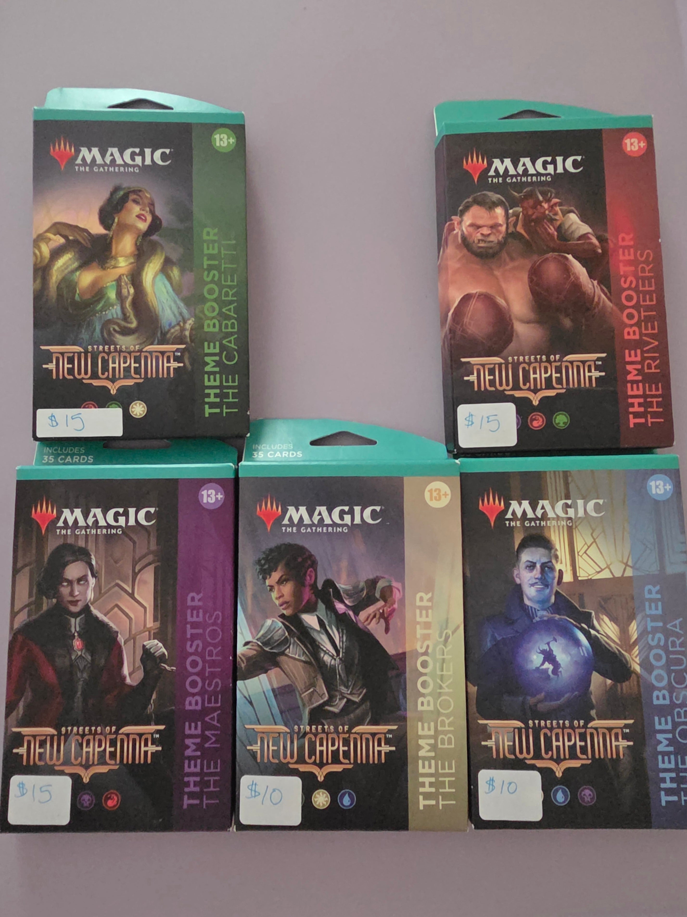 MTG Streets of New Capenna Theme Booster Pack Set of 5 Lot Magic The Gathering