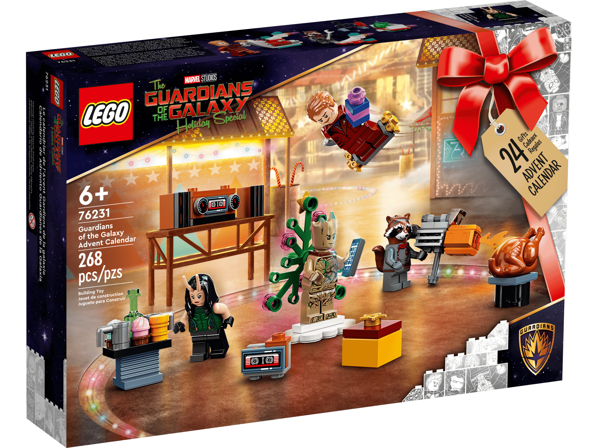 LEGO Guardians of the Galaxy Holiday Special Advent Calendar – 24 Marvel Holiday Surprises & Minifigures