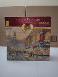 Sealed Thomas Kinkade Series -1000 Piece - 26.6" X 19” Christmas - Damaged Box - Grown Up Kids