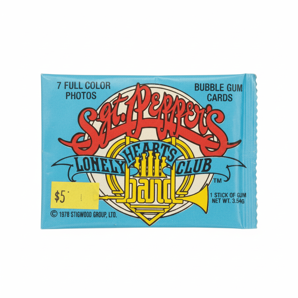 Sgt. Pepper's Lonely Hearts Club Band Vintage Sealed Trading Card Pack - Grown Up Kids