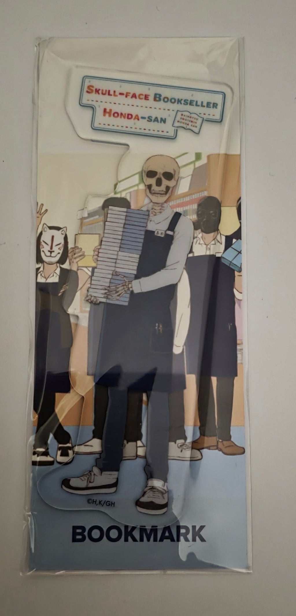 Skull-Face Bookseller Honda-san Clear Acrylic Bookmark Anime Collectible - Grown Up Kids