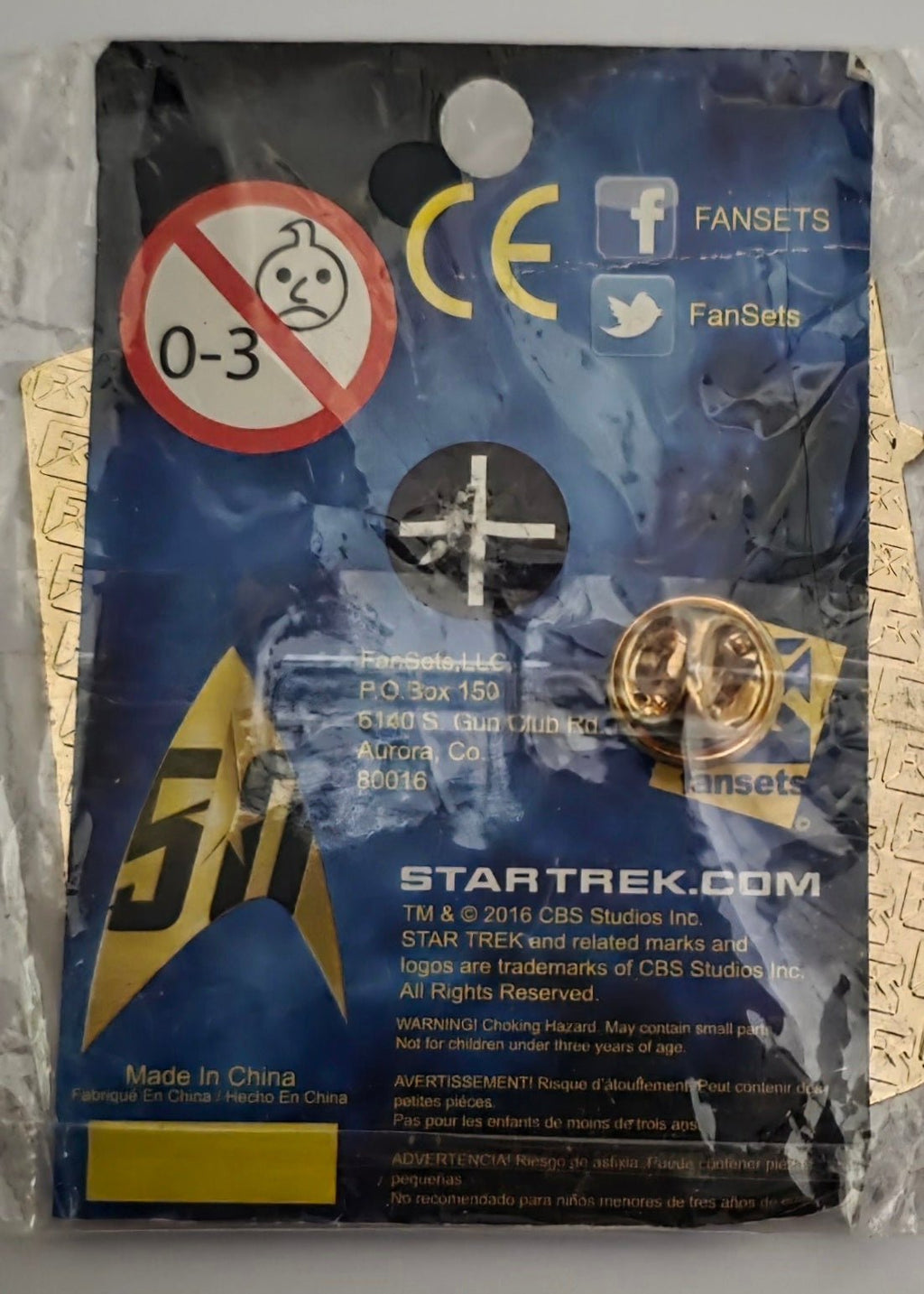 Star Trek 50th Anniversary Transporter Tribute Enamel Pin - Grown Up Kids