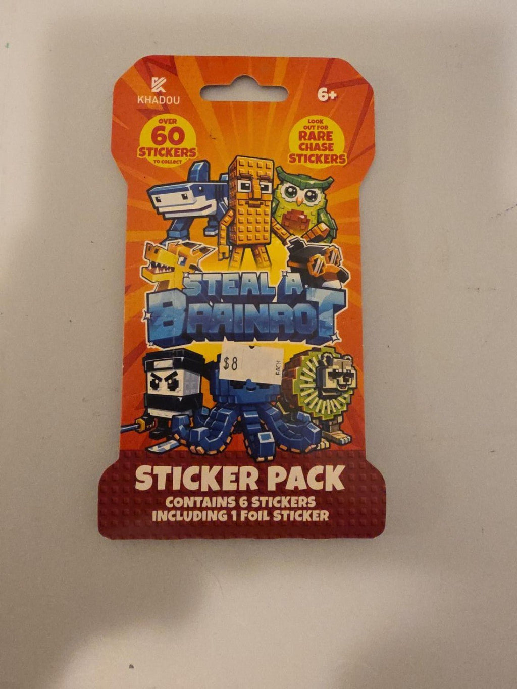 Steal a Brainrot Sticker Pack – 6 Stickers Including Foil - Grown Up Kids