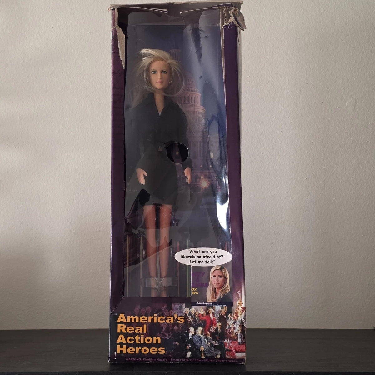 Talking Presidents America's Real Action Heroes Ann Coulter Doll, MPN 33171 - Grown Up Kids