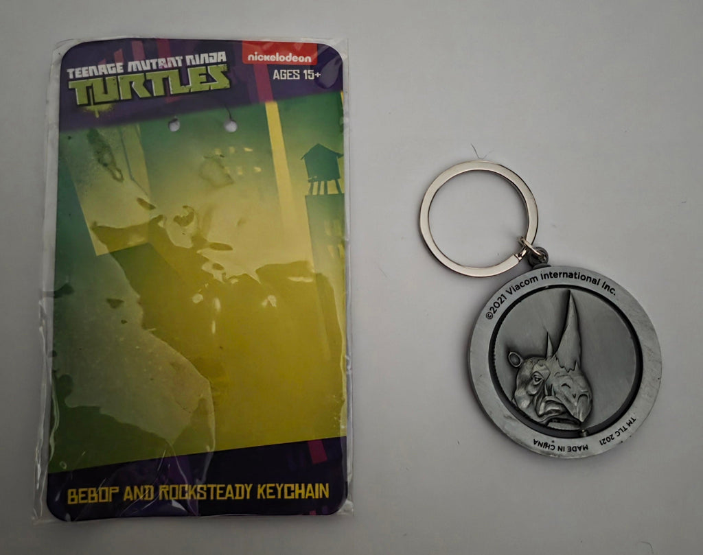 Teenage Mutant Ninja Turtles Bebop Metal Spinner Keychain – 2021 Viacom - Grown Up Kids