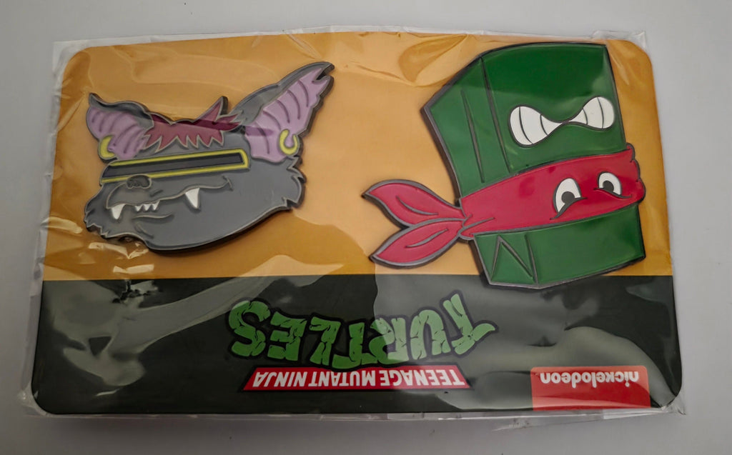 Teenage Mutant Ninja Turtles Raphael & Kraang Enamel Pin 2-Pack Set - New - Grown Up Kids