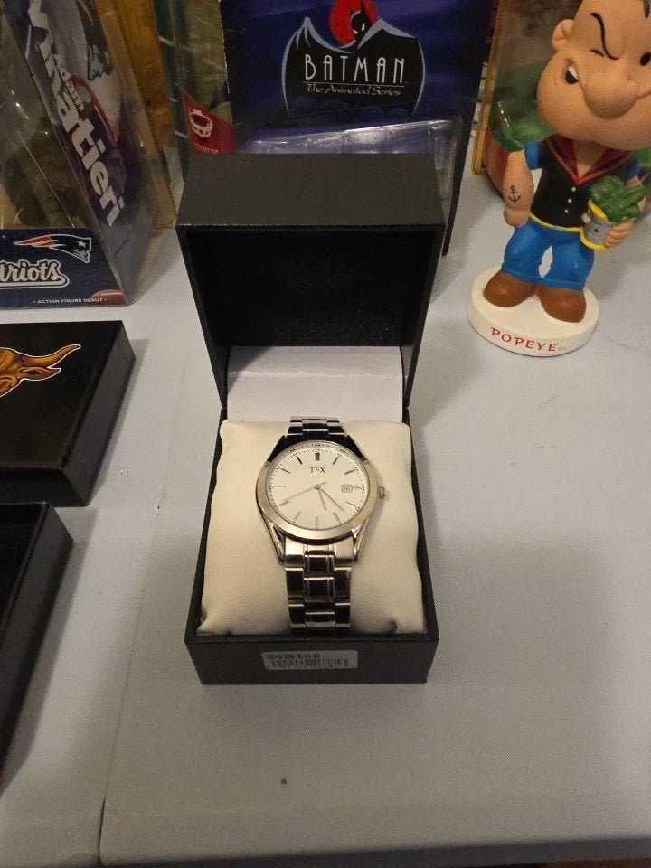 TFX Men's Watch by Bulova 36B100 Stainless Steel Silver Tone Date White Dial - Grown Up Kids