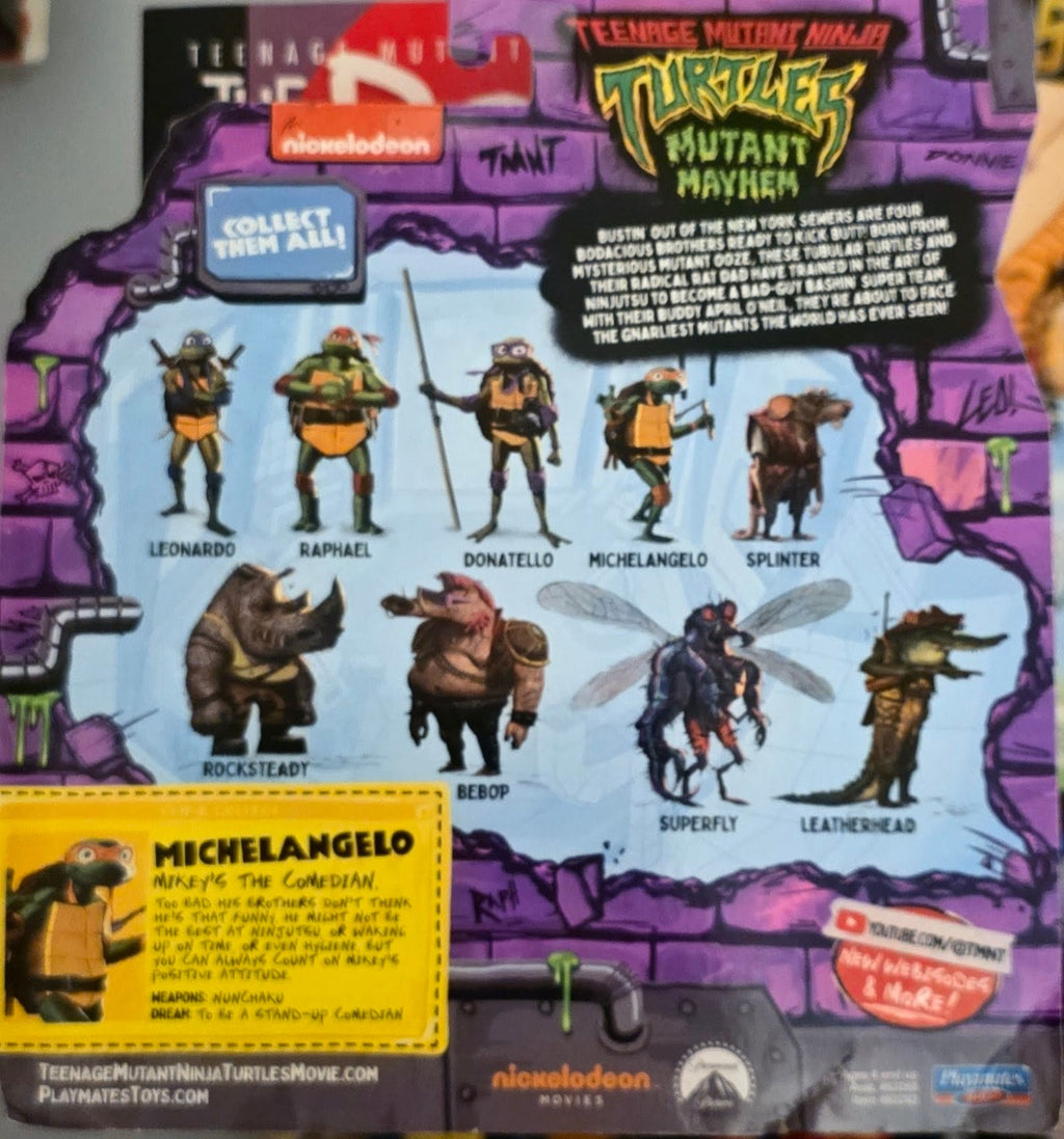 TMNT Mutant Mayhem Michelangelo The Entertainer Action Figure - Grown Up Kids