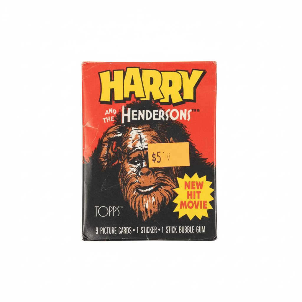Topps Harry and the Hendersons Vintage Sealed Trading Card Pack - Grown Up Kids