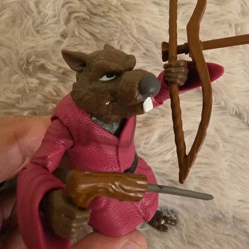 Toymates Remastered 1988 TMNT Splinter Soft Head Figure W/bow - Grown Up Kids