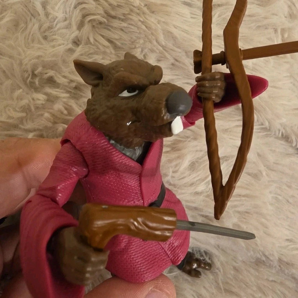 Toymates Remastered 1988 TMNT Splinter Soft Head Figure W/bow - Grown Up Kids