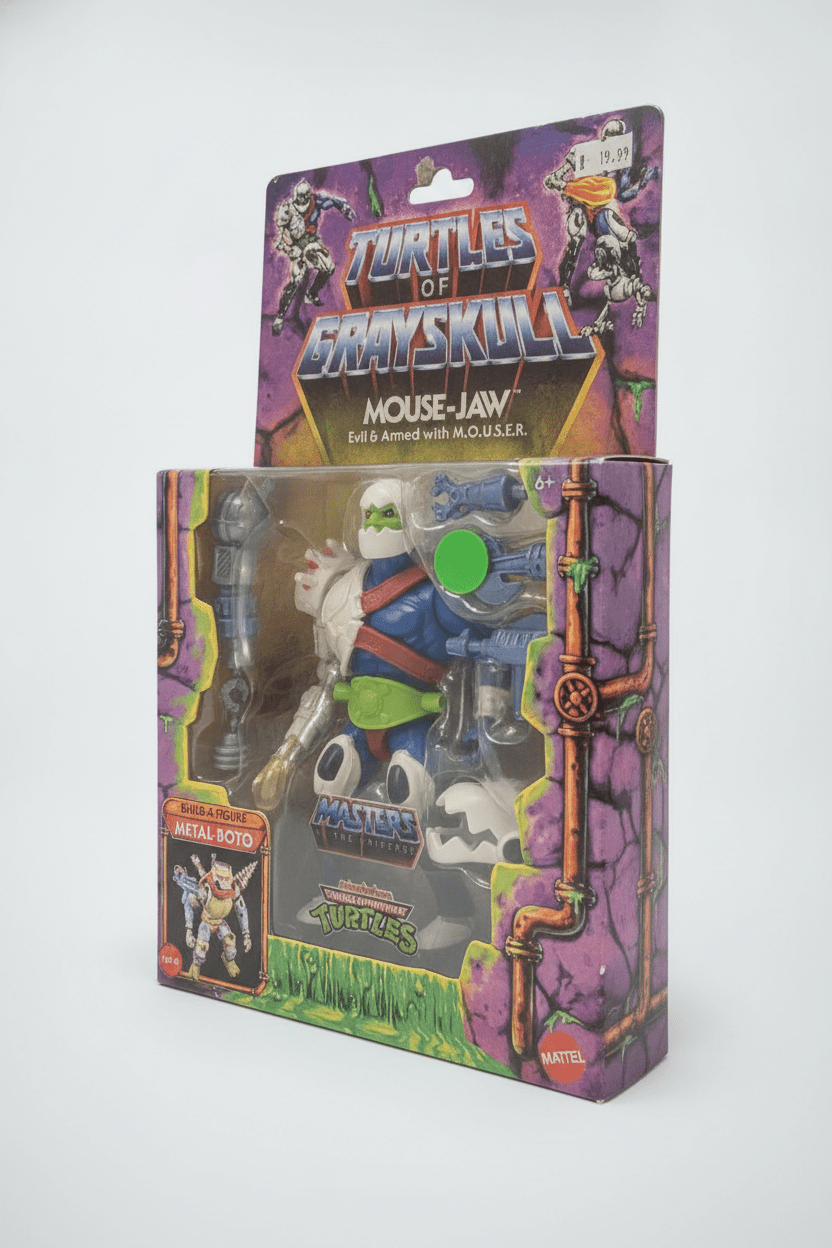Turtles of Grayskull Mouse-Jaw Action Figure - MOTU x TMNT Crossover - Grown Up Kids