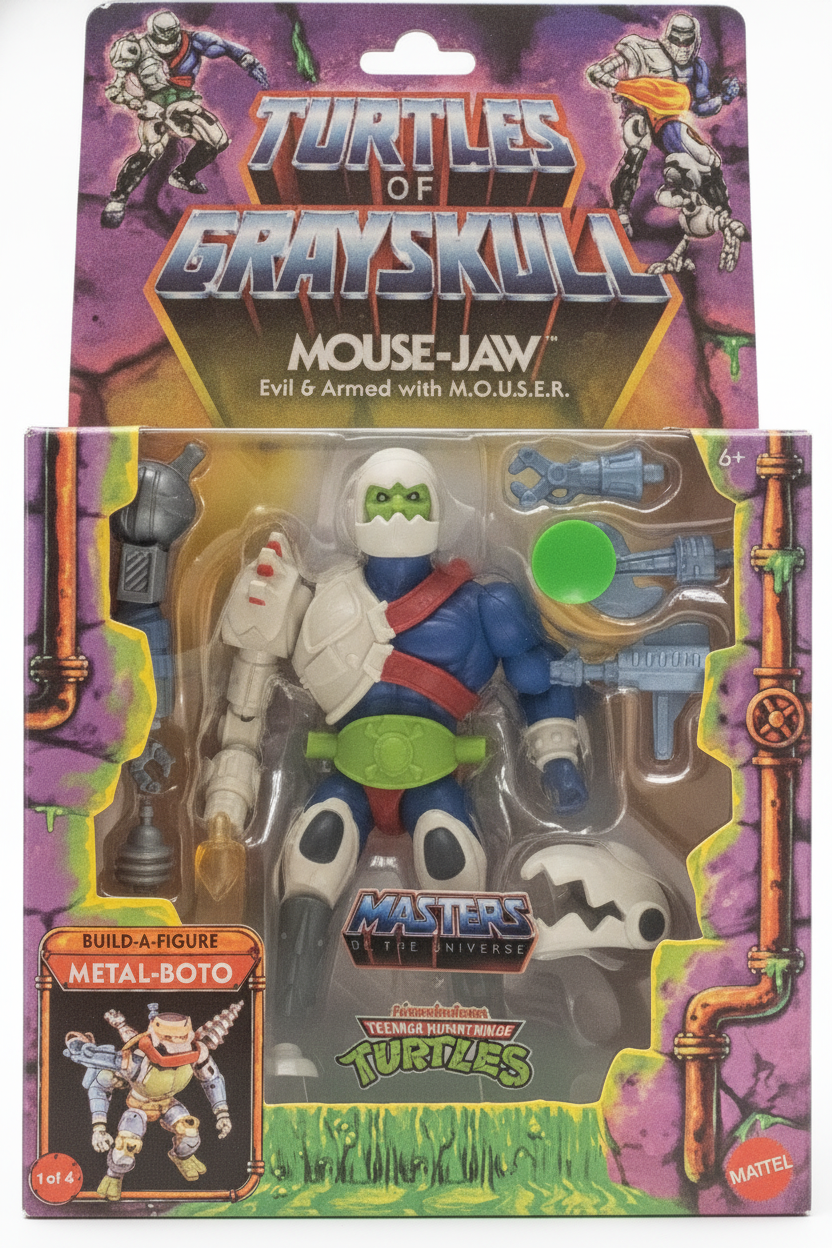 Turtles of Grayskull Mouse-Jaw Action Figure - MOTU x TMNT Crossover - Grown Up Kids