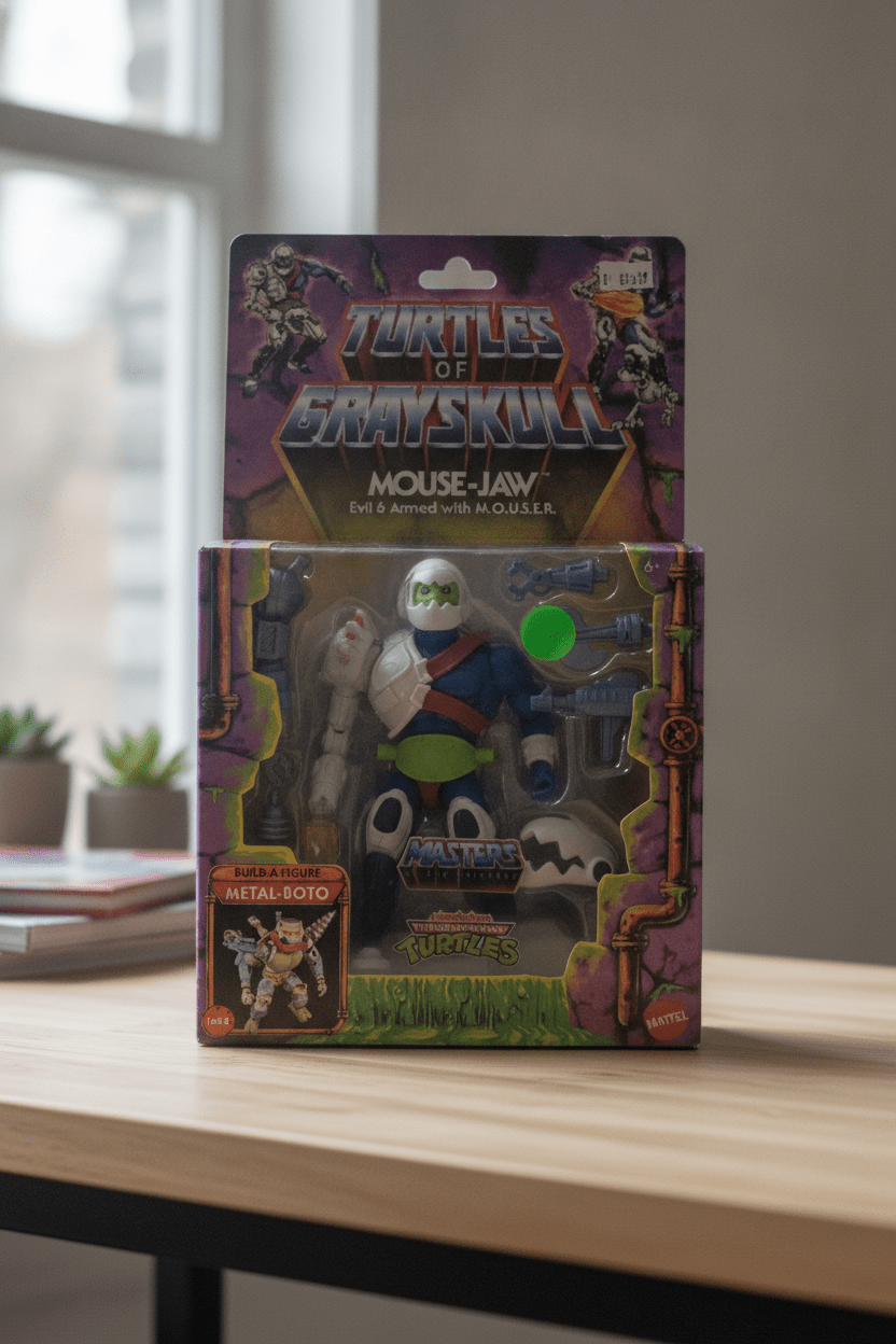 Turtles of Grayskull Mouse-Jaw Action Figure - MOTU x TMNT Crossover - Grown Up Kids