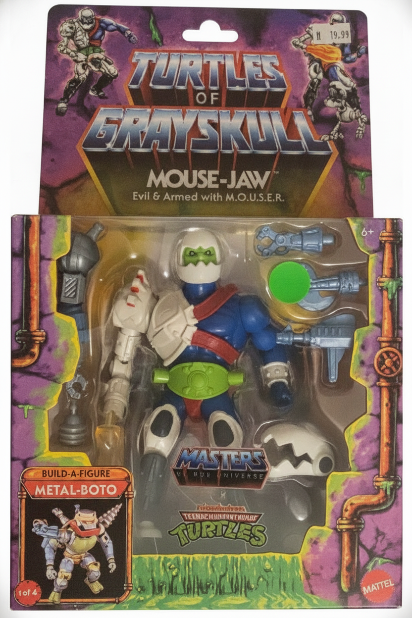 Turtles of Grayskull Mouse-Jaw Action Figure - MOTU x TMNT Crossover - Grown Up Kids