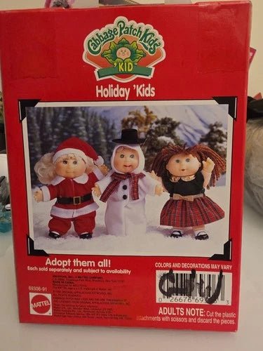 Vtg 1998 Mattel Cabbage Patch Kids Holiday Collectible Girl Christmas Dress New - Grown Up Kids
