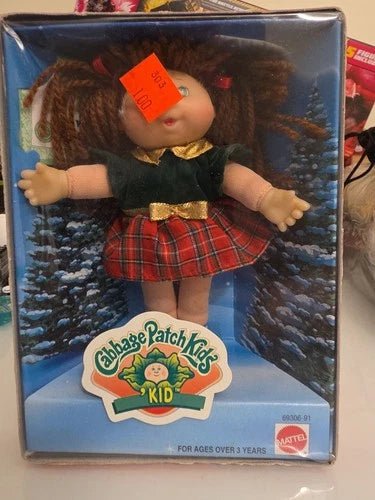 Vtg 1998 Mattel Cabbage Patch Kids Holiday Collectible Girl Christmas Dress New - Grown Up Kids