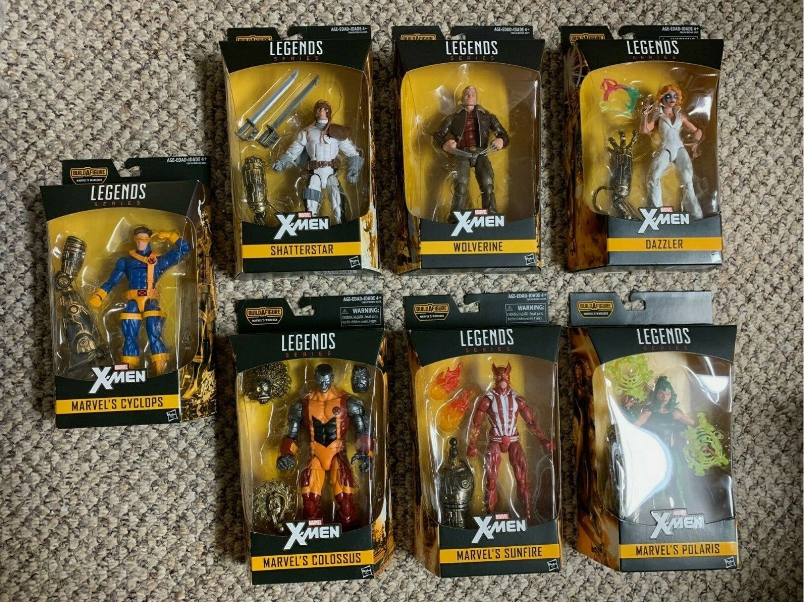 Marvel Legends X-Men Warlock BAF Complete Set (7 Figures) 6-Inch Hasbro