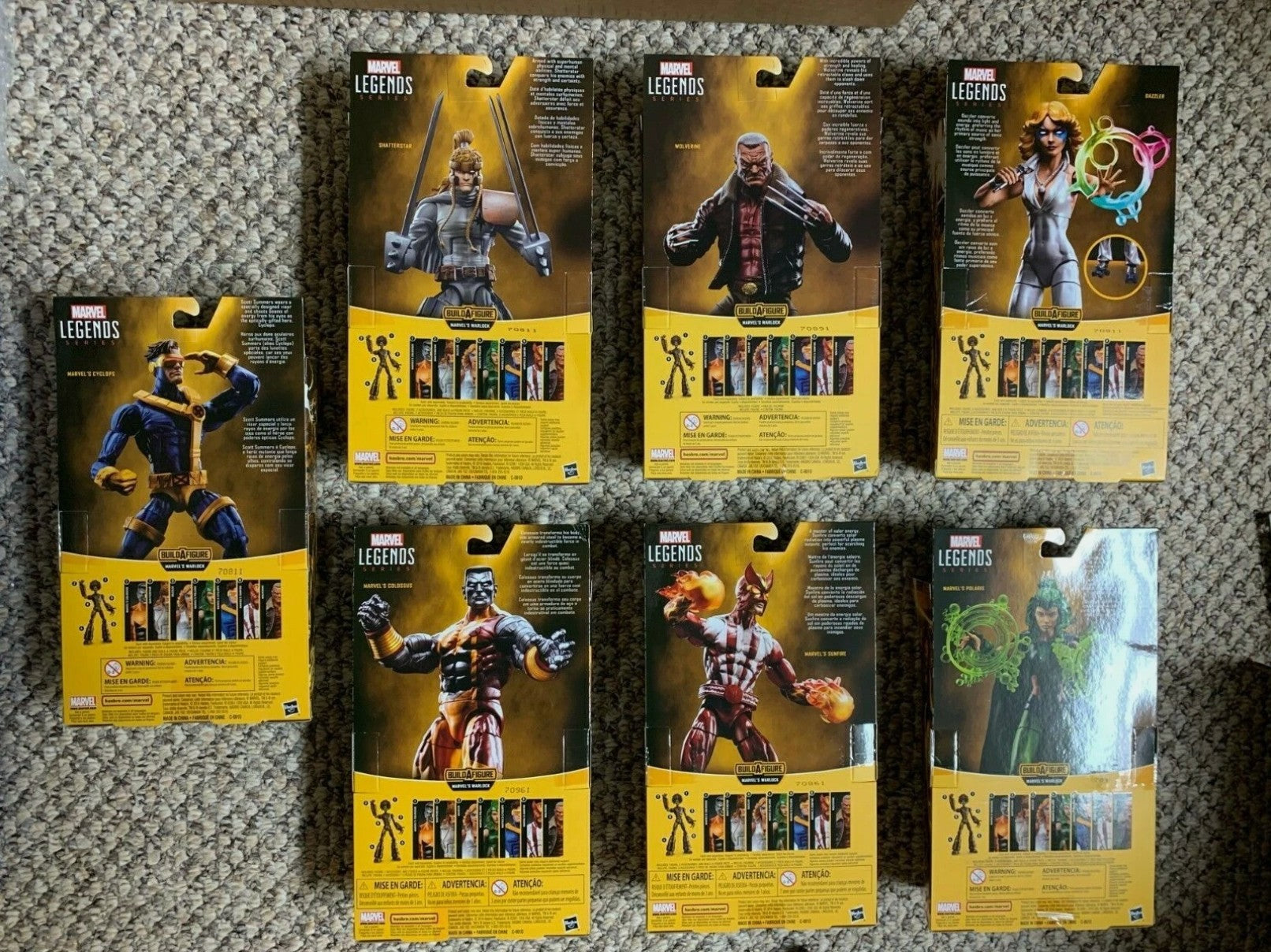 Marvel Legends X-Men Warlock BAF Complete Set (7 Figures) 6-Inch Hasbro