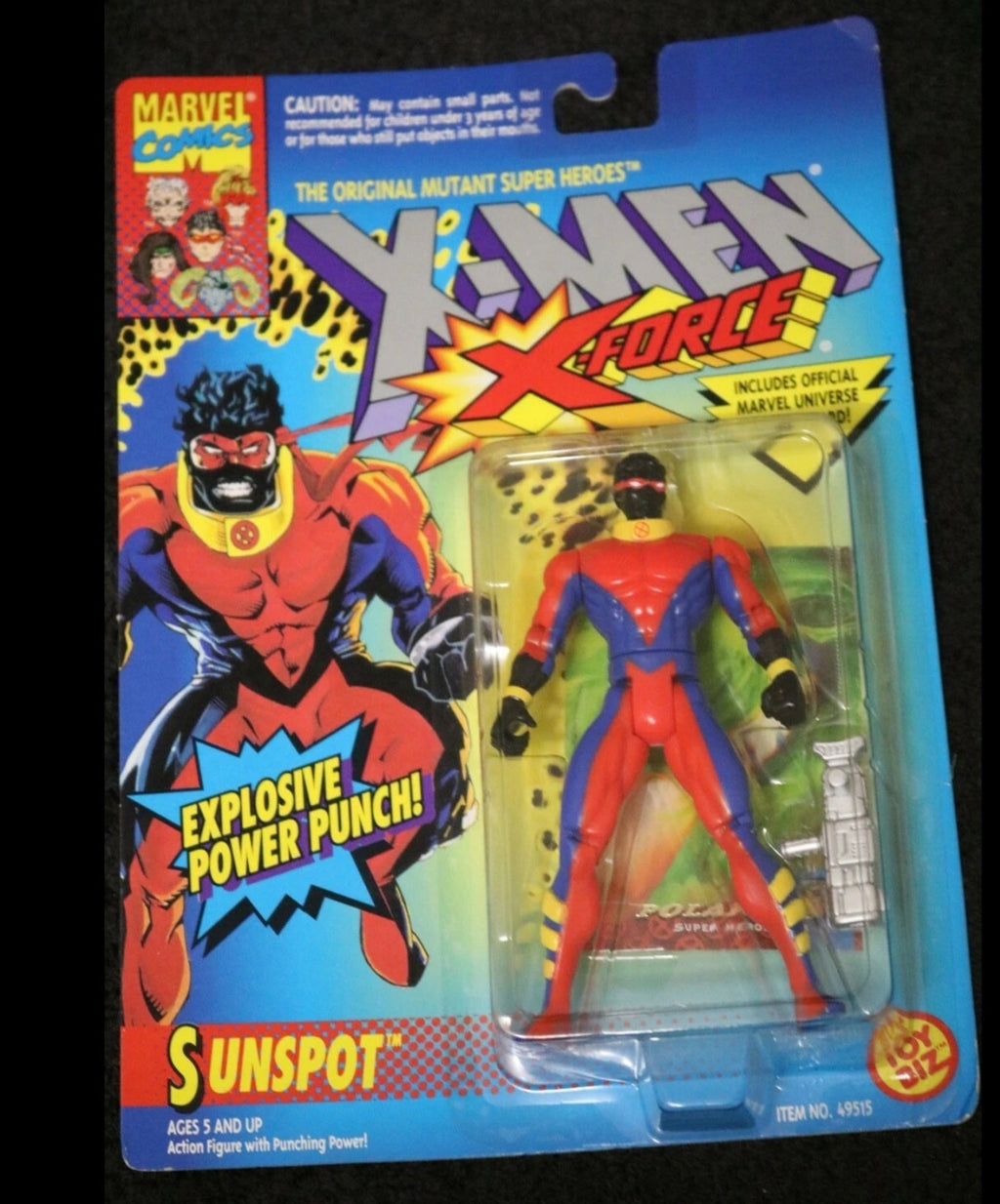 X Men X-Force Sunspot Figure with Explosive Power Punch - Grown Up Kids