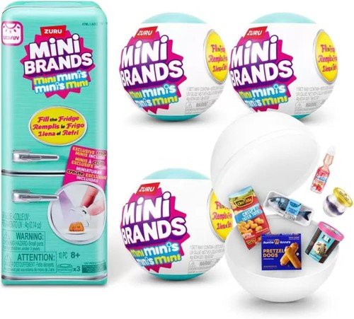 Zuru Mini Brands KFC 3 Pack Capsule Surprise Balls - Grown Up Kids