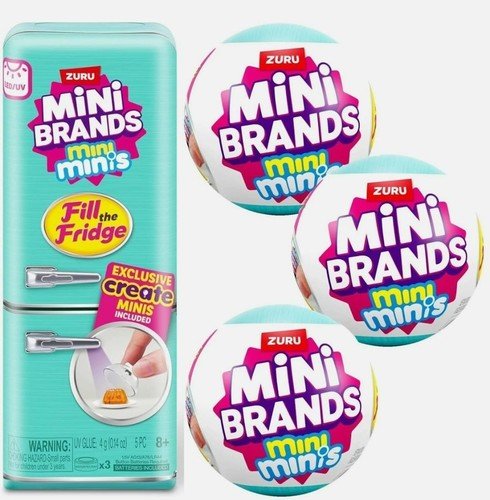 Zuru Mini Brands KFC 3 Pack Capsule Surprise Balls - Grown Up Kids